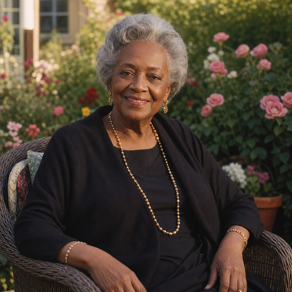Family matriarch in the garden
